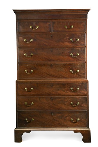 Lot 509 - A George III mahogany chest on chest