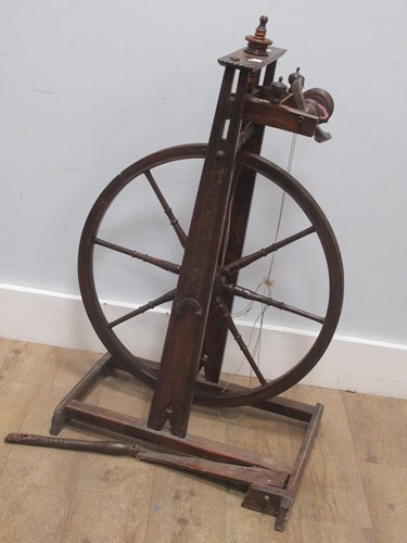 Lot 862 - A continental spinning wheel