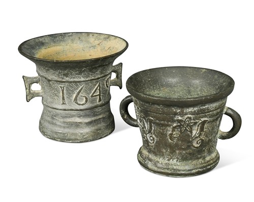 Lot 422 - Two bronze mortars