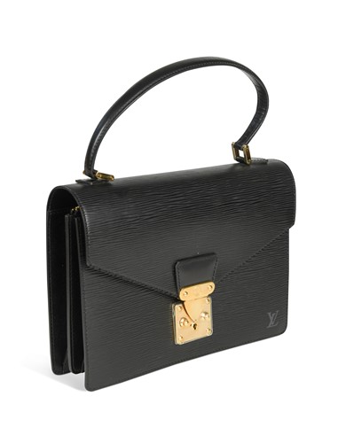 Lot 163 - Louis Vuitton, a 1990s Monceau black Epi leather handbag