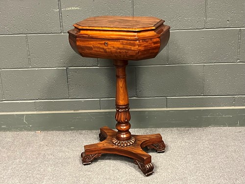 Lot 788 - A William IV mahogany teapoy