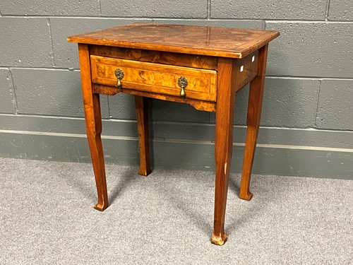 Lot 709 - A walnut and feather banded side table, 18th...