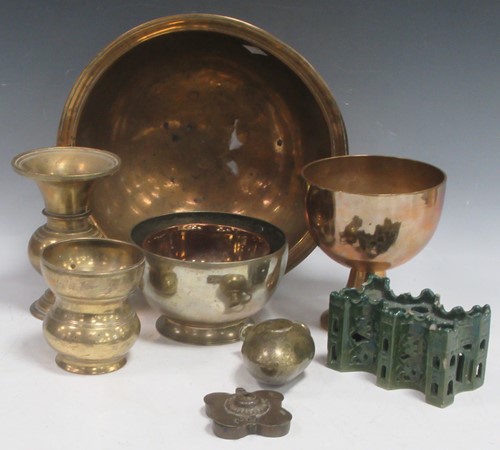 Lot 35 - Items of Asian brassware to include a Mughal...