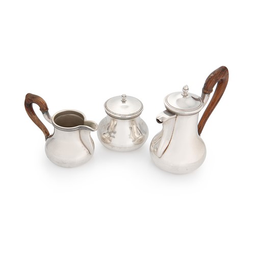 Lot 563 - A (possibly) Italian metalwares 3- piece coffee set