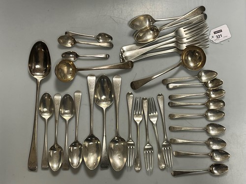 Lot 321 - A harlequin collection of Old English pattern...