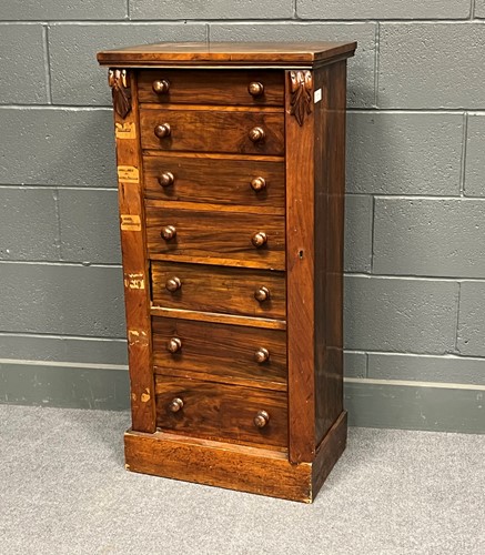 Lot 715 - A Victorian walnut Wellington chest 107.5 x 53...