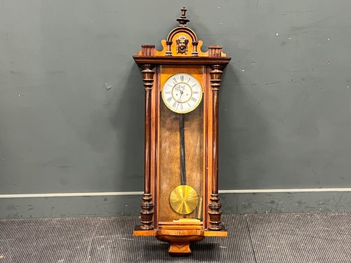 Lot 731 - A Victorian walnut cased double weight Vienna...