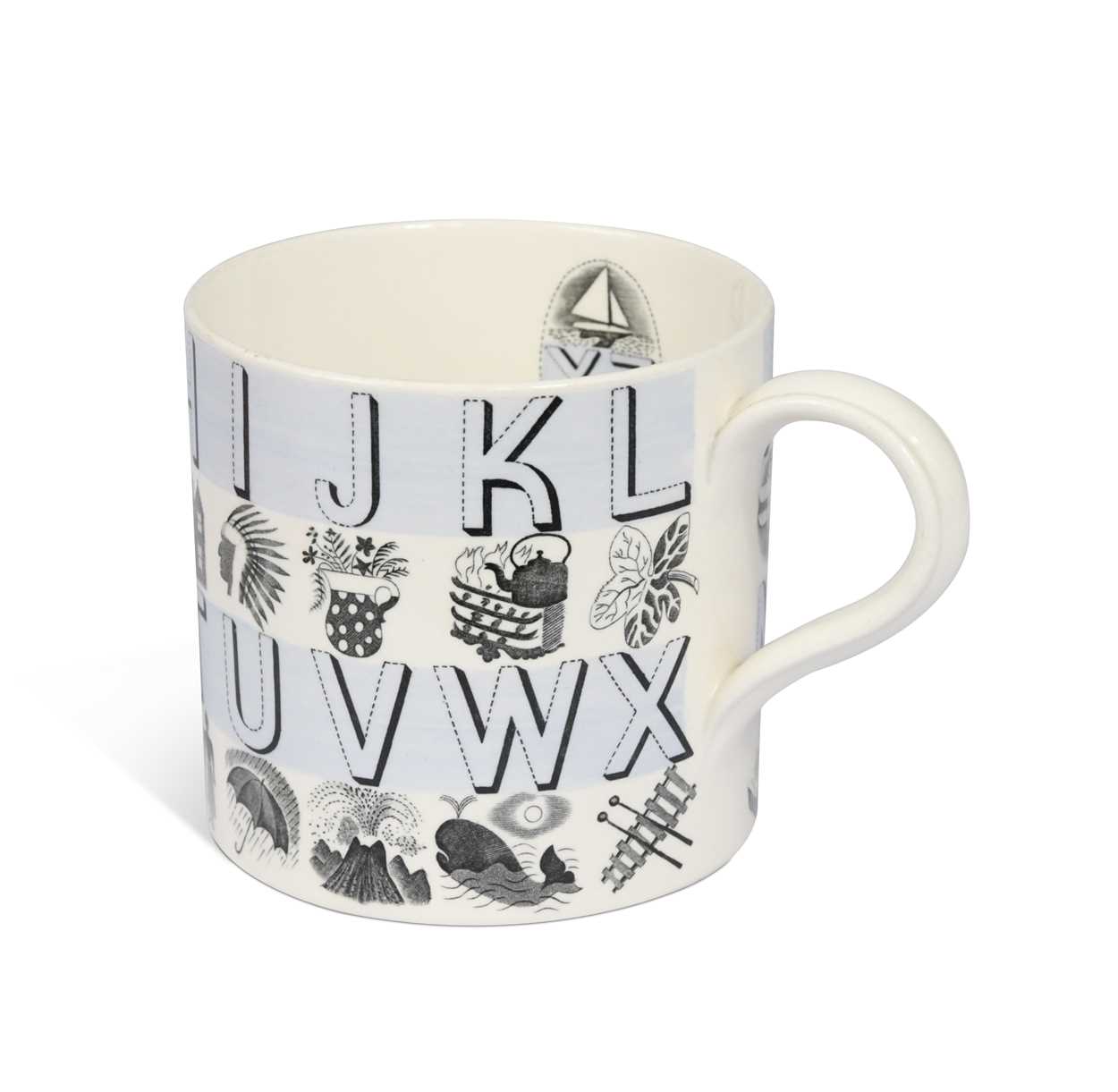 Lot 37 - Eric Ravilious for Wedgwood, a 'Nursery Alphabet' mug, 1937