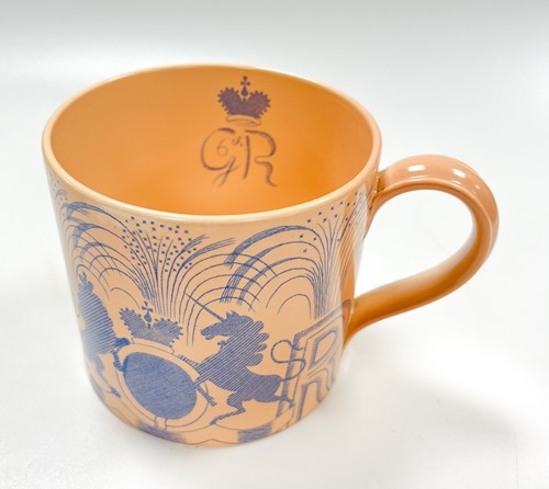Lot 40 - Eric Ravilious for Wedgwood, a George VI commemorative coronation mug, 1937