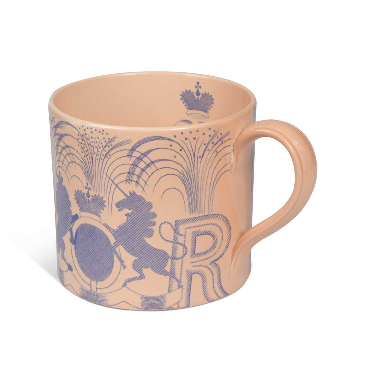 Lot 40 - Eric Ravilious for Wedgwood, a George VI commemorative coronation mug, 1937