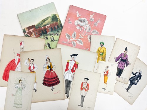 Lot 318 - A collection of costume designs and Glyndebourne related ephemera belonging to Elizabeth Crook