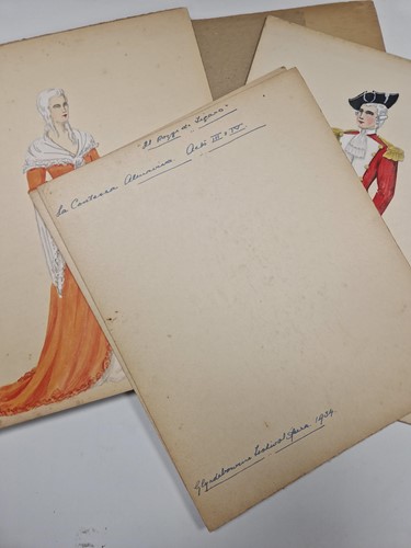 Lot 318 - A collection of costume designs and Glyndebourne related ephemera belonging to Elizabeth Crook