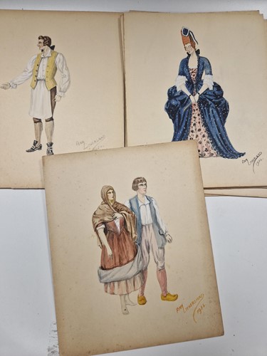 Lot 318 - A collection of costume designs and Glyndebourne related ephemera belonging to Elizabeth Crook