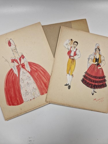 Lot 318 - A collection of costume designs and Glyndebourne related ephemera belonging to Elizabeth Crook