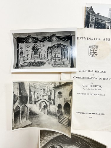 Lot 318 - A collection of costume designs and Glyndebourne related ephemera belonging to Elizabeth Crook