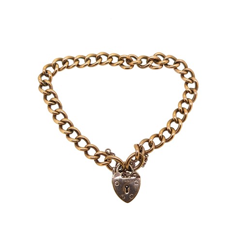 Lot 34 - A 9ct gold padlock bracelet