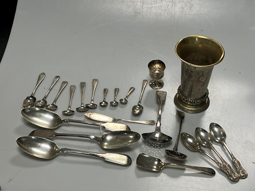 Lot 308 - A small collection of silverware, mainly...