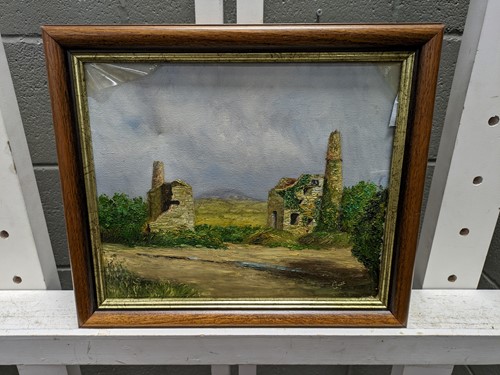 Lot 595 - A group of nine pictures of Cornish tin mines and landscapes