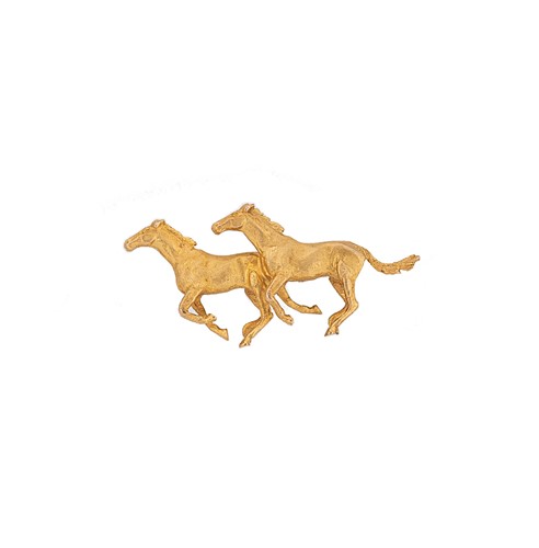 Lot 254 - Alabaster & Wilson - a 9ct gold horse brooch