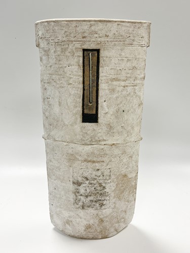 Lot 68 - Judith Gilmour,  large slab-built stoneware vase