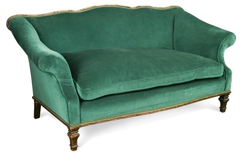 Lot 705 - A mahogany framed sofa, late 19th century