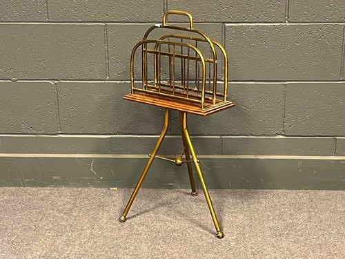 Lot 778 - An Edwardian brass and mahogany swivel top...