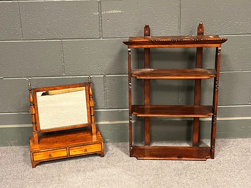 Lot 737 - A 19th century mahogany dressing mirror 42cm...