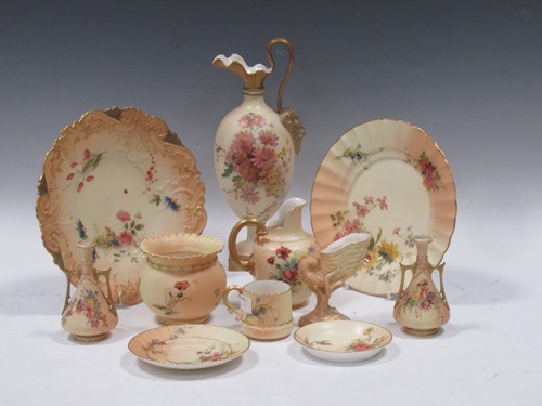 Lot 96 - A collection of Royal Worcester blush ivory...