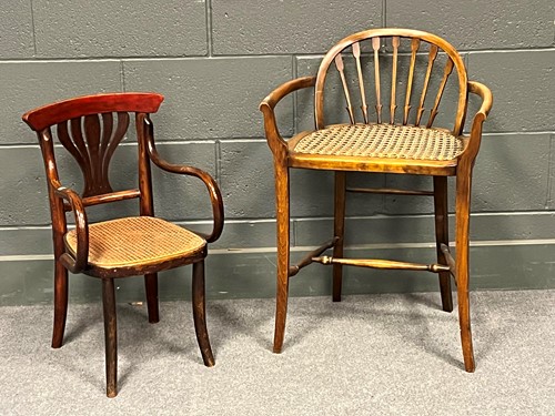Lot 764 - A bent wood childs chair by P.E GANE BRISTOL,...