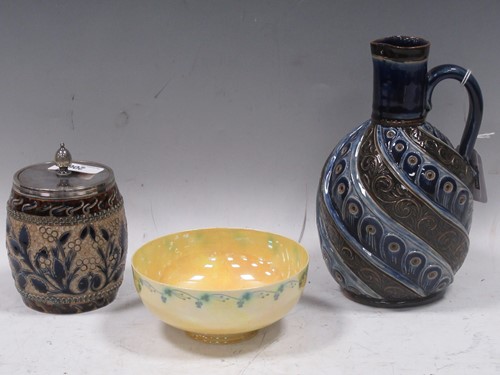 Lot 206 - Frank Butler for Doulton Lambeth, a banded jug, 1887