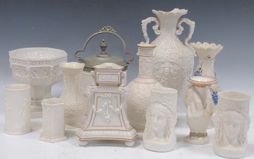 Lot 8 - A collection of Parian ware