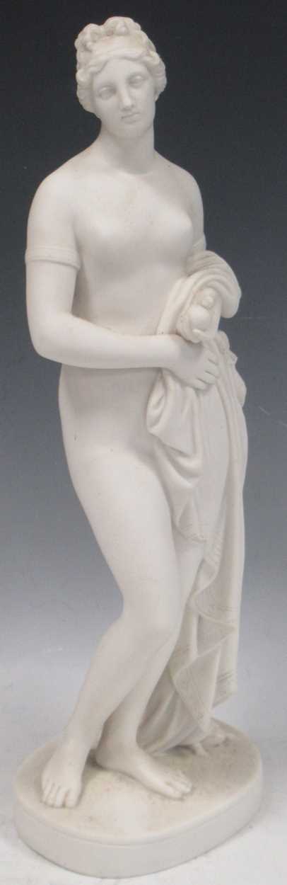 Lot 4 - A Parian classical figure of Atlanta holding...