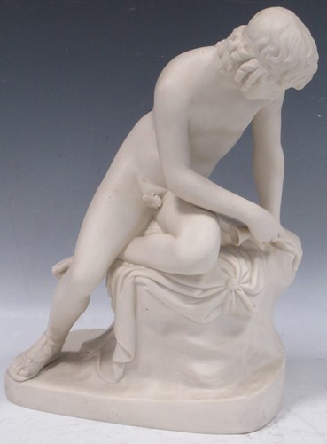 Lot 19 - A Copeland Parian figure of Narcissus by R. A....