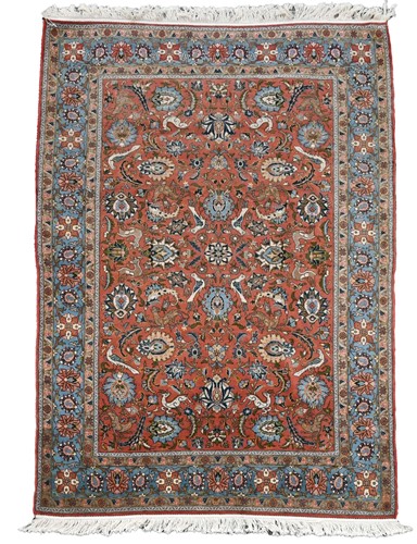 Lot 498 - A Kashan rug, late 20th century