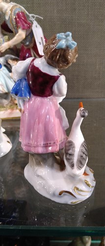 Lot 8 - A Meissen figure group “The Secret Letter”,...