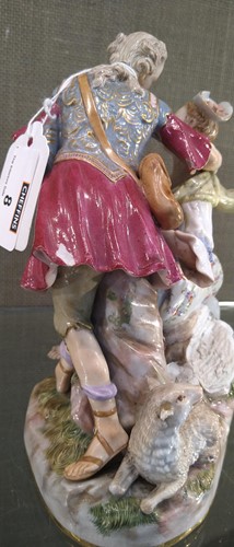 Lot 8 - A Meissen figure group “The Secret Letter”,...