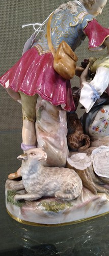 Lot 8 - A Meissen figure group “The Secret Letter”,...