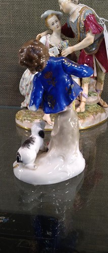 Lot 8 - A Meissen figure group “The Secret Letter”,...