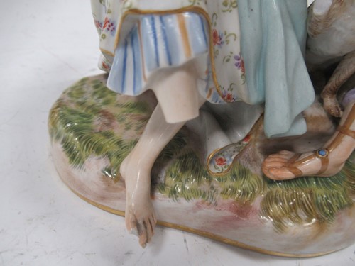 Lot 8 - A Meissen figure group “The Secret Letter”,...