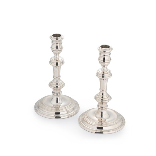 Lot 670 - A pair of Elizabeth II silver candlesticks