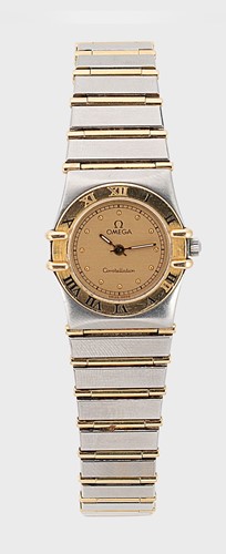 Lot 389 - Omega - A steel and gold 'Constellation Full Bar' wristwatch