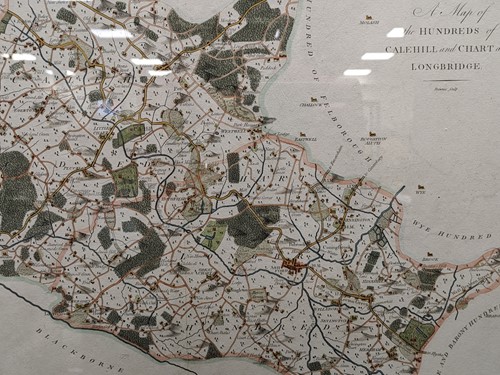 Lot 449 - A Hasted's map of the Hundred of Calehill etc,...