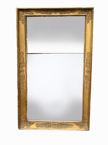 Lot 516 - A French gilt framed rectangular wall mirror, 19th century