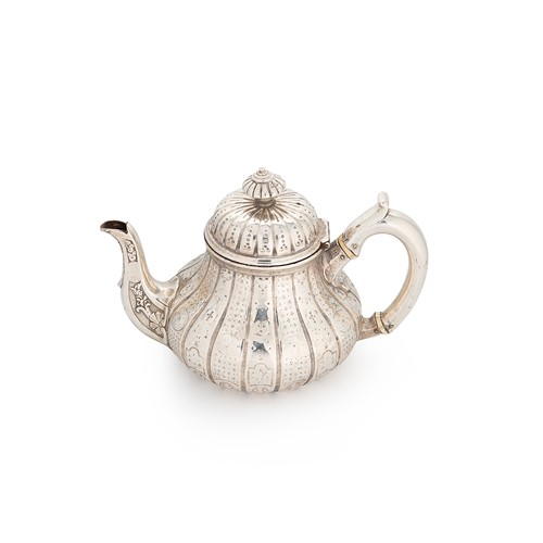 Lot 601 - A Victorian silver bachelor's teapot, mark of R. & S. Garrard & Company