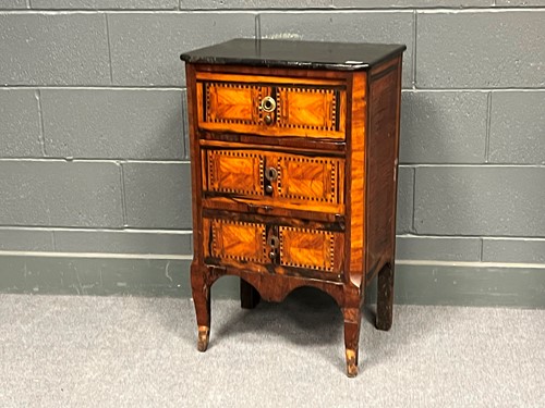 Lot 802 - A late 18th century Italian parquetry three...