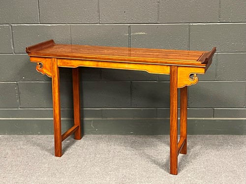 Lot 703 - A modern Chinese hardwood bookcase with glazed...