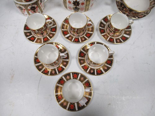 Lot 14 - A Royal Crown Derby imari pattern coffee...