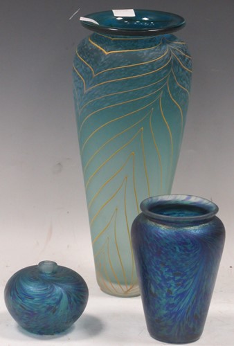 Lot 31 - Group of three modern decorative blue...