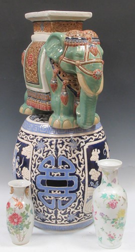 Lot 47 - A single modern Chinese ceramic stool in the...