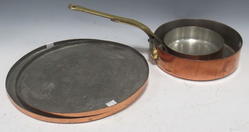 Lot 115 - Rothschild - one copper sautee pan and two...